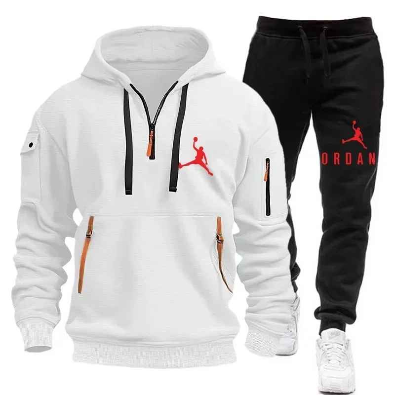 Jordan Tracksuit Winter Sets Fleece Hooded Sweatshirt Sportswear Men Women 031
