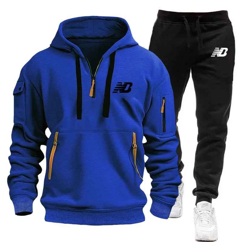 New Balance Tracksuit Winter Sets Fleece Hooded Sweatshirt Sportswear Men Women 008