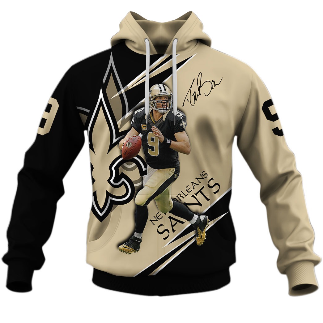 New Orleans Saints Drew Brees #9 Limited Edition 3D All Over Printed Shirts For Men & Women - WinGear.shop - Personalize Your Own New & Retro Sports Jerseys, Hoodies, T Shirts