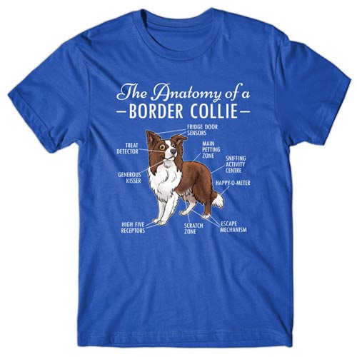 Anatomy of a Border Collie T-shirt