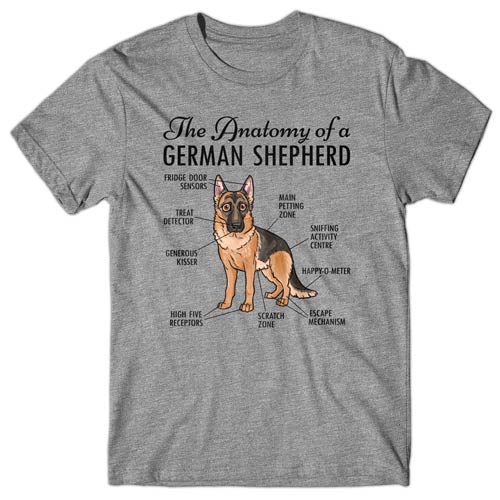 Anatomy of a German Shepherd T-shirt