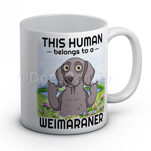This Human belongs to Weimaraner Mug