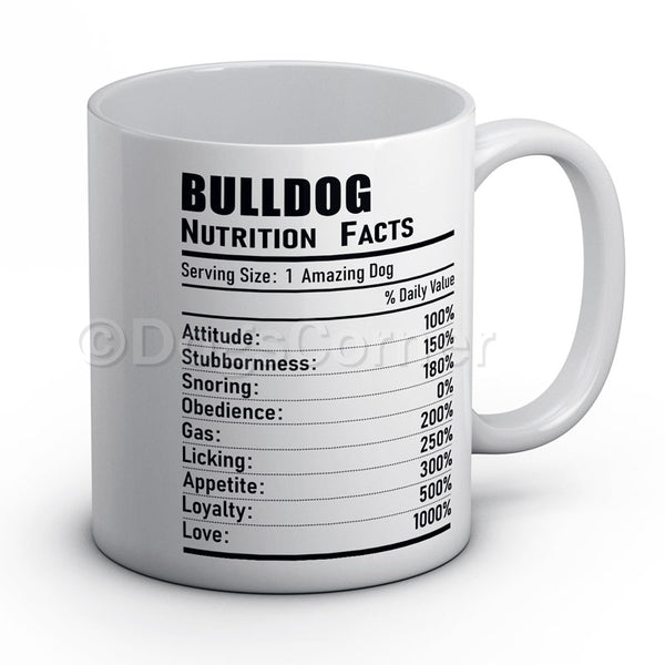 Bulldog Nutrition Facts Mug