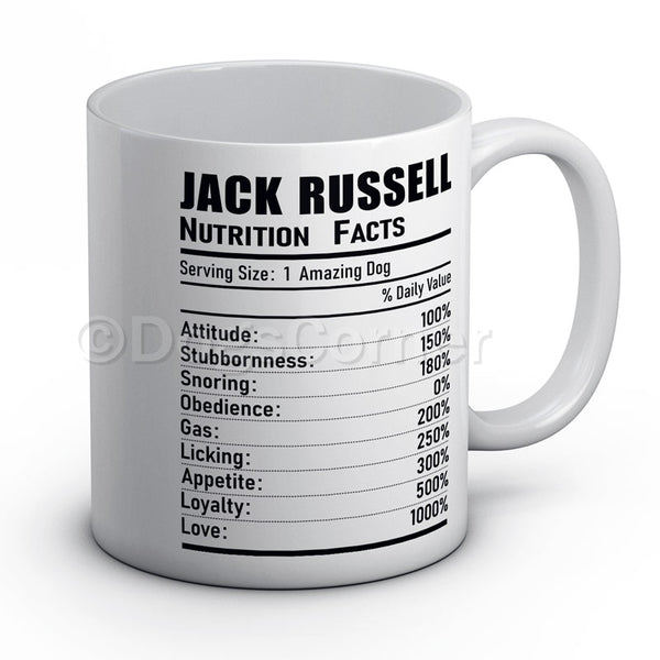 Jack Russell Nutrition Facts Mug