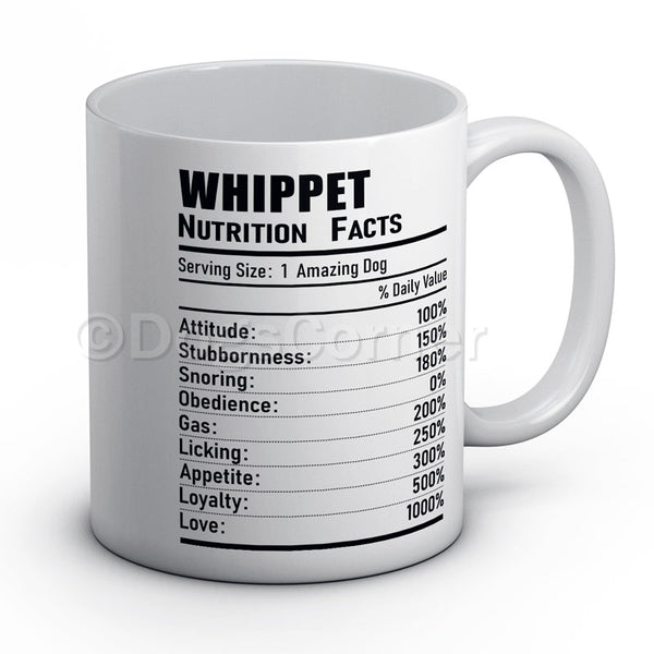 Whippet Nutrition Facts Mug