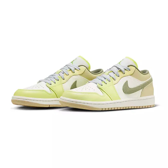 (WMNS) Air Jordan 1 Low 'Sail Oil Green Light Lemon' FD9906-131