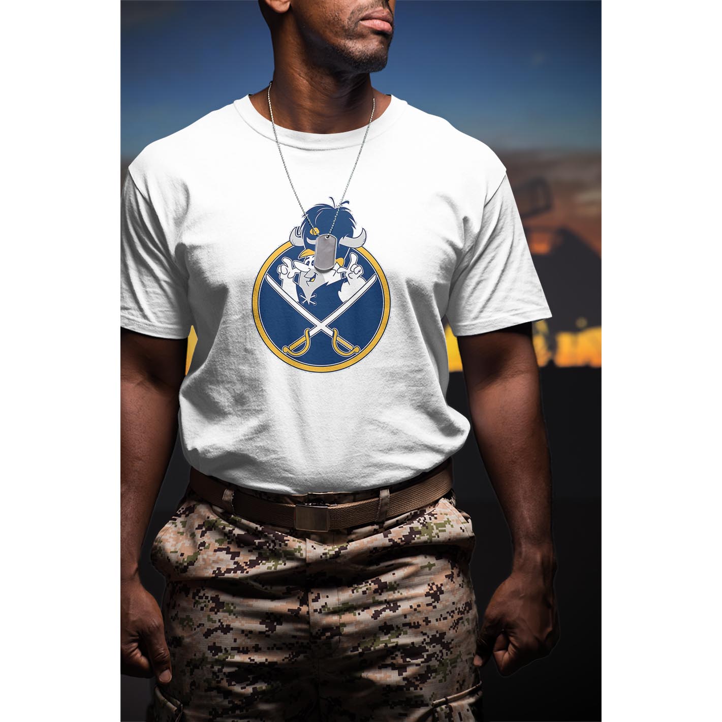 Tee shirt,Hoodie, Sweater cartoon character Buffalo Sabres logo-Barney Rubble