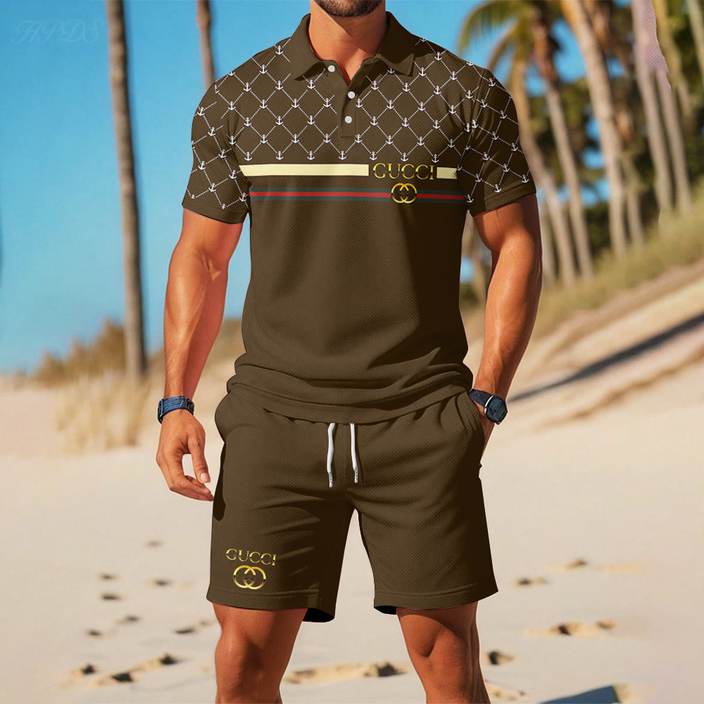 Gucci Polo and Short Luxury Set Summer Outfit for Men 008