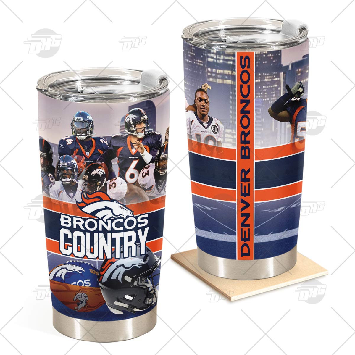 NFL Denver Broncos Tumbler for Fans Stainless Steel Tumbler 20oz 30oz - Wingear.shop - Personalize Your Own New & Retro Sports Jerseys, Hoodies, T Shirts