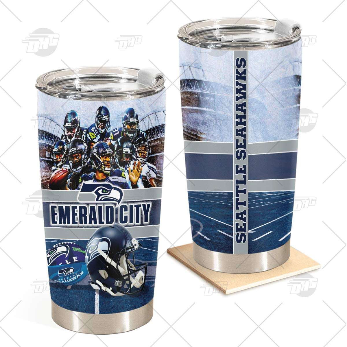 NFL Seattle Seahawks Tumbler for Fans Stainless Steel Tumbler 20oz 30oz - Wingear.shop - Personalize Your Own New & Retro Sports Jerseys, Hoodies, T Shirts