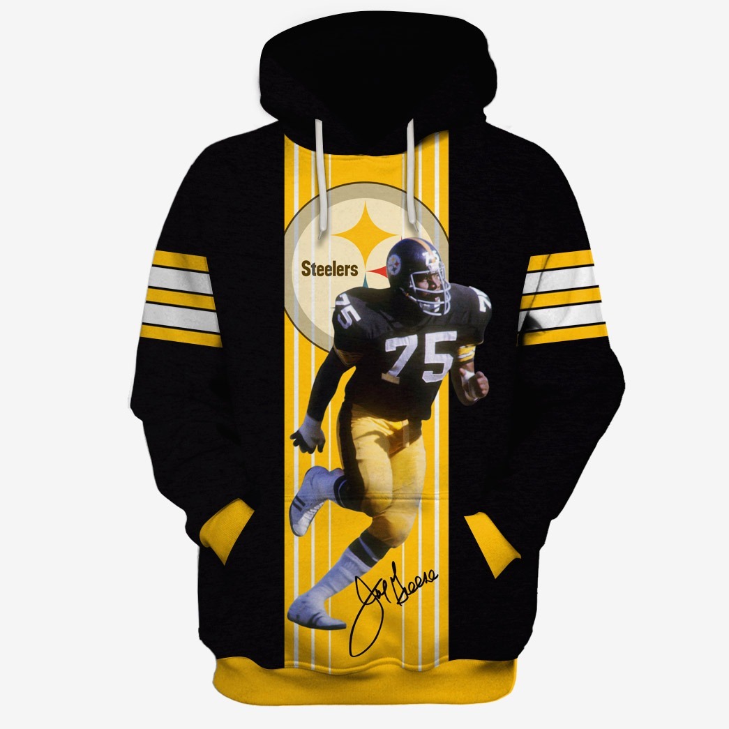 NFL Pittsburgh Steelers Joe Greene #75 Hoodie T-Shirts - WinGear.shop - Personalize Your Own New & Retro Sports Jerseys, Hoodies, T Shirts