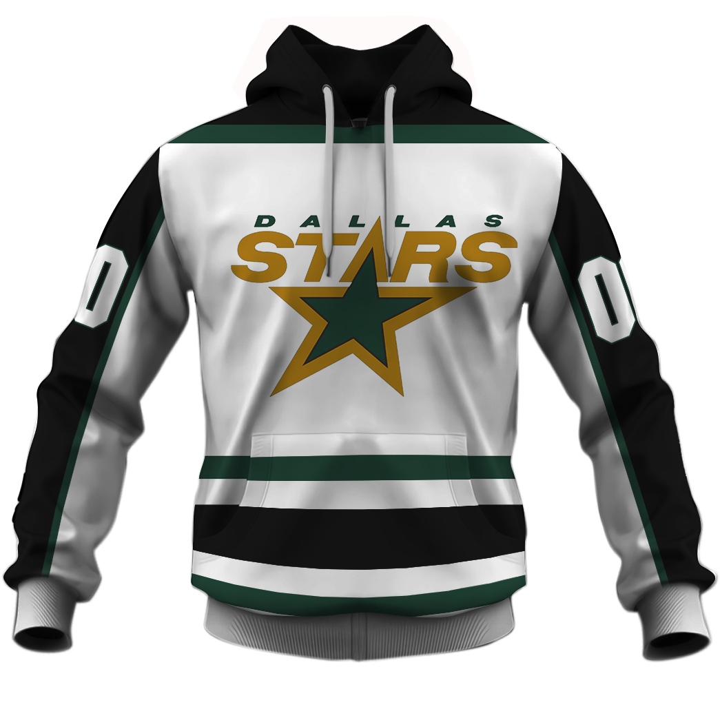 Personalized name and number Vintage NHL Dallas Stars Hockey Jersey 1990