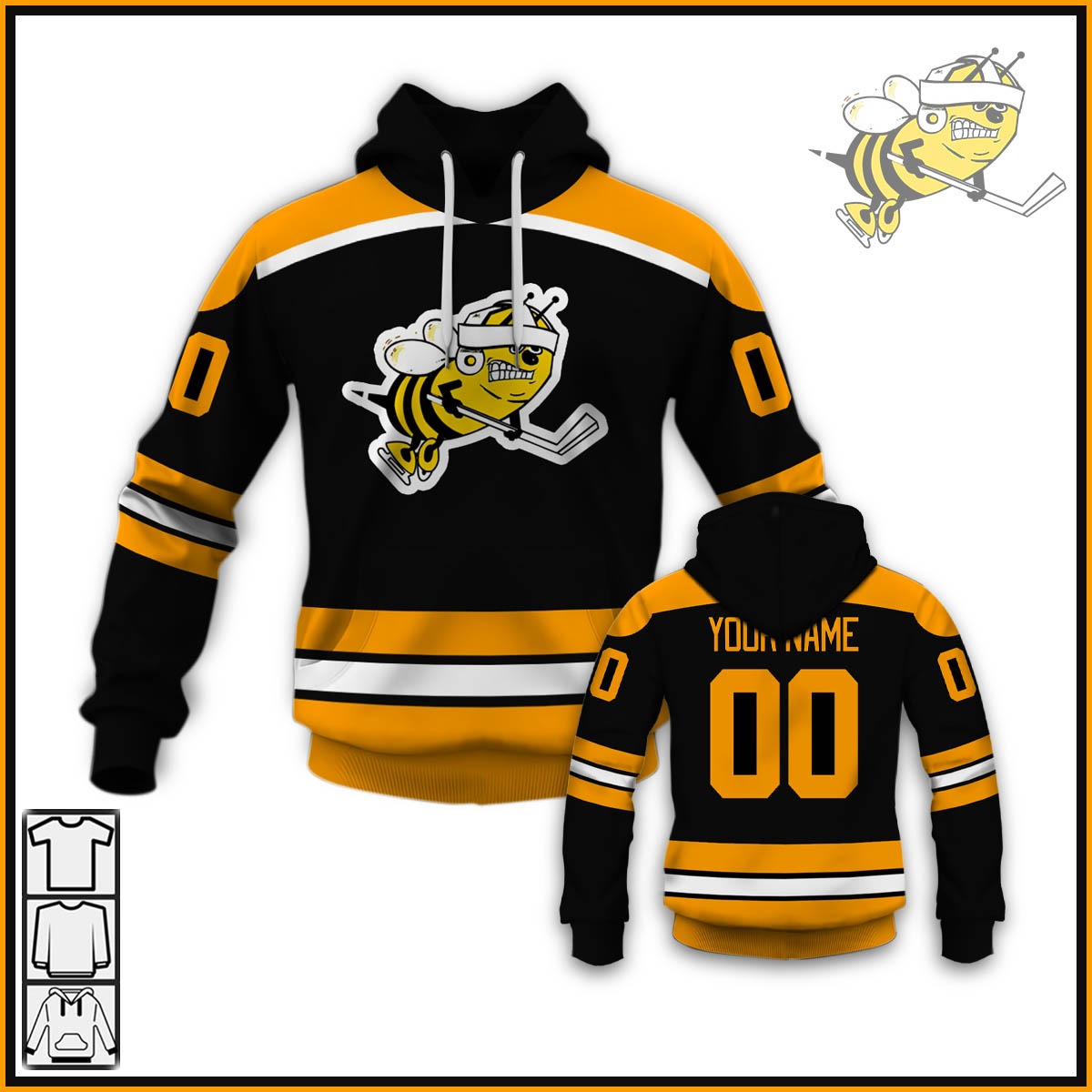 Customize Hoodie, Mask Hoodie Vintage Toledo Hornets vintage IHL hockey jersey Retro Jersey