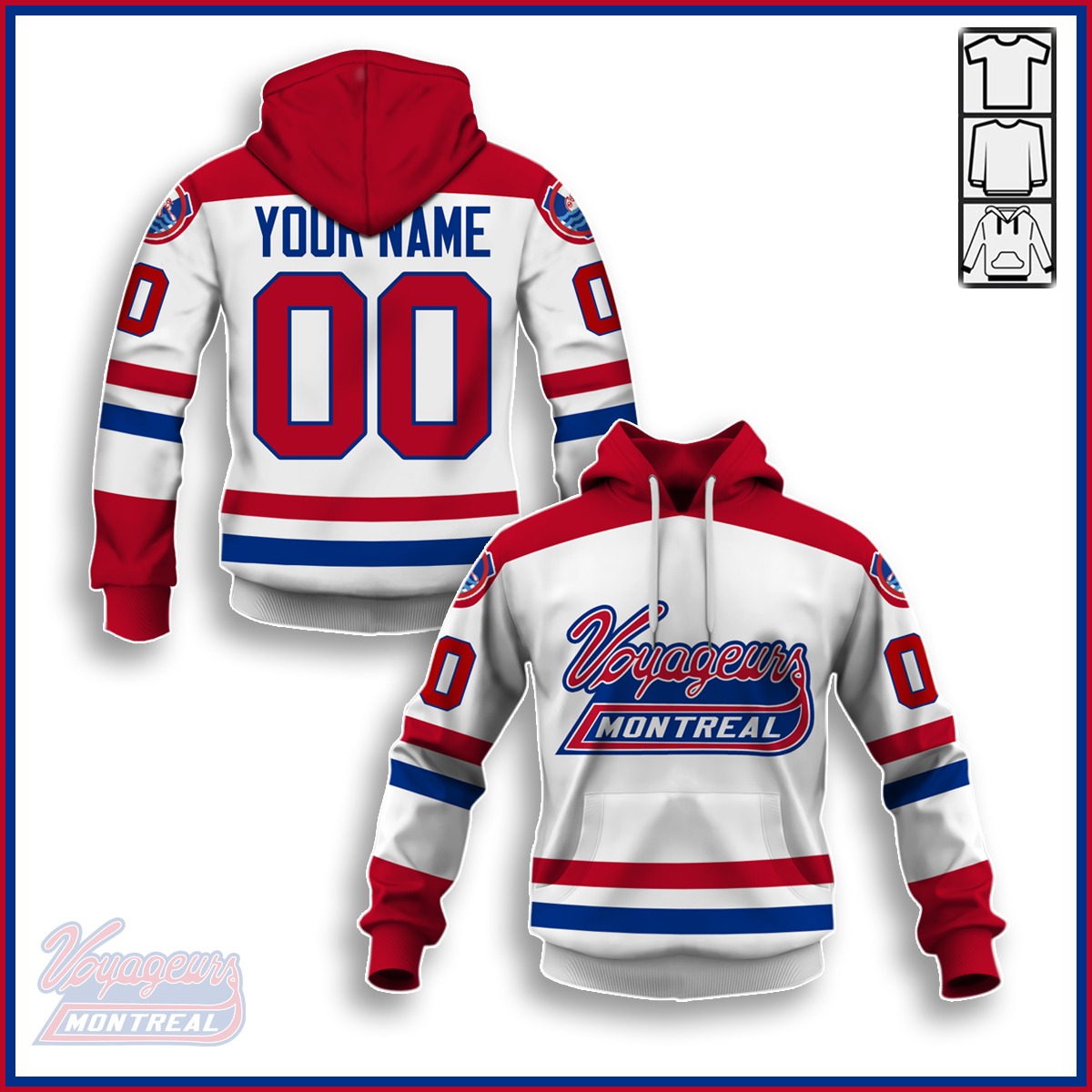 Customize Hoodie, Mask Hoodie Vintage AHL Montreal Voyageurs hockey Retro Jersey