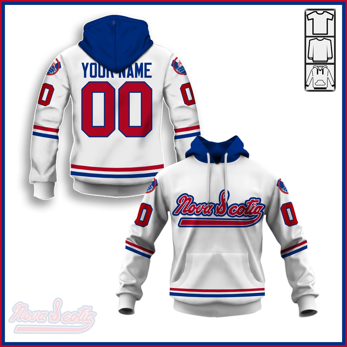 Customize Hoodie, Mask Hoodie Vintage AHL Nova Scotia Voyageurs hockey Retro Jersey