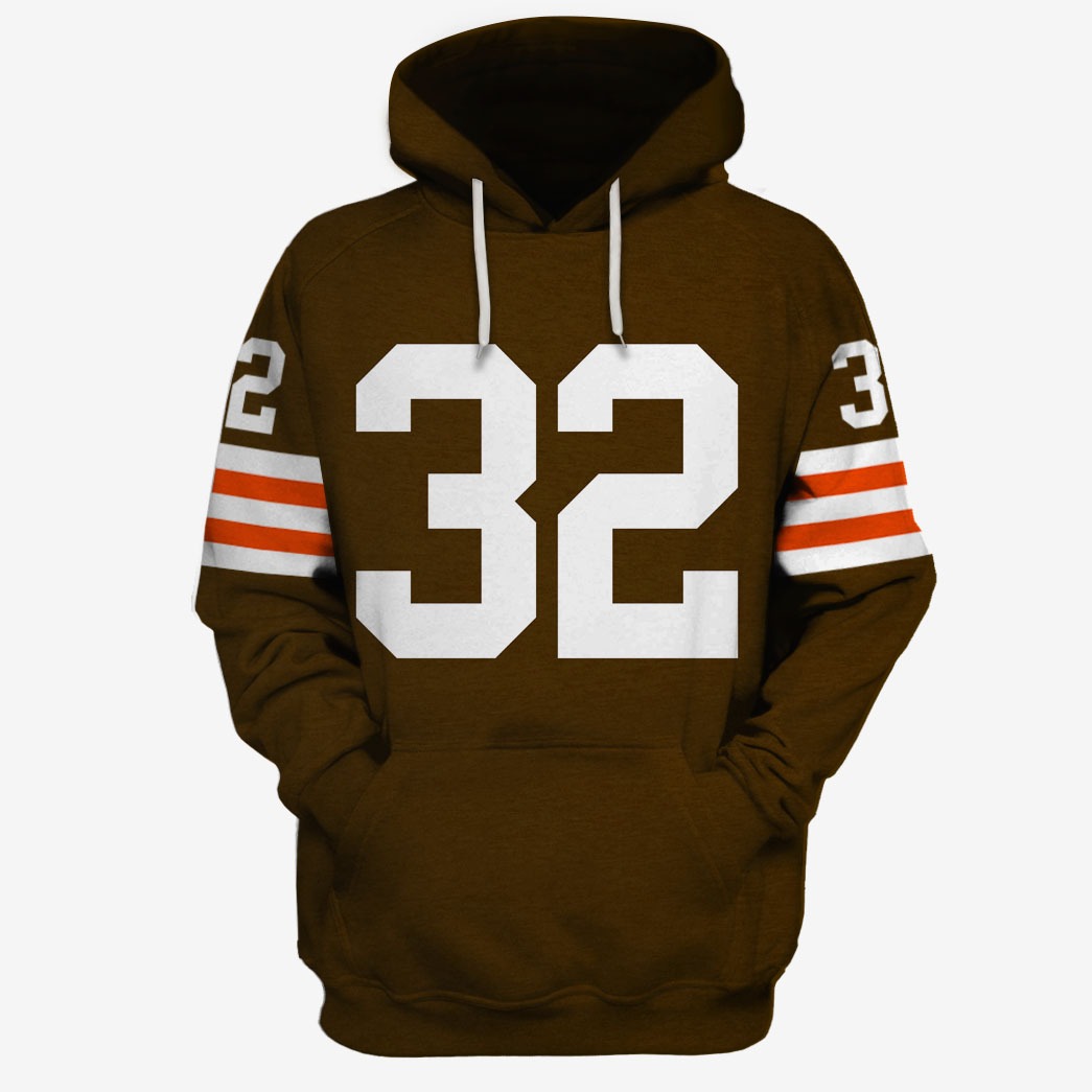 Jim Browns #32 Cleveland Browns Jersey Limited Edition 3D All Over Printed Shirts For Men & Women - WinGear.shop - Personalize Your Own New & Retro Sports Jerseys, Hoodies, T Shirts