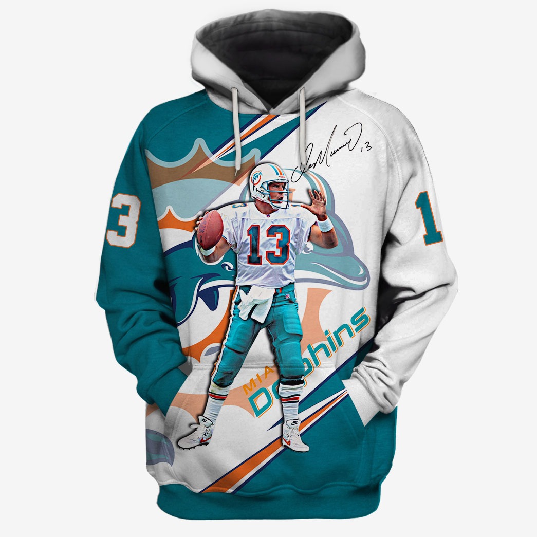 Miami Dolphins Dan Marino #13 Limited Edition 3D All Over Printed Shirts For Men & Women - WinGear.shop - Personalize Your Own New & Retro Sports Jerseys, Hoodies, T Shirts