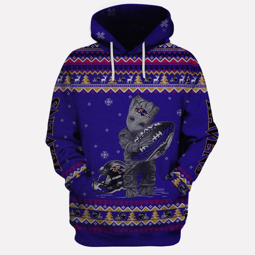 Ugly Sweater NFL Baltimore Ravens Limited Edition 3D All Over Printed Shirts For Men & Women - WinGear.shop - Personalize Your Own New & Retro Sports Jerseys, Hoodies, T Shirts