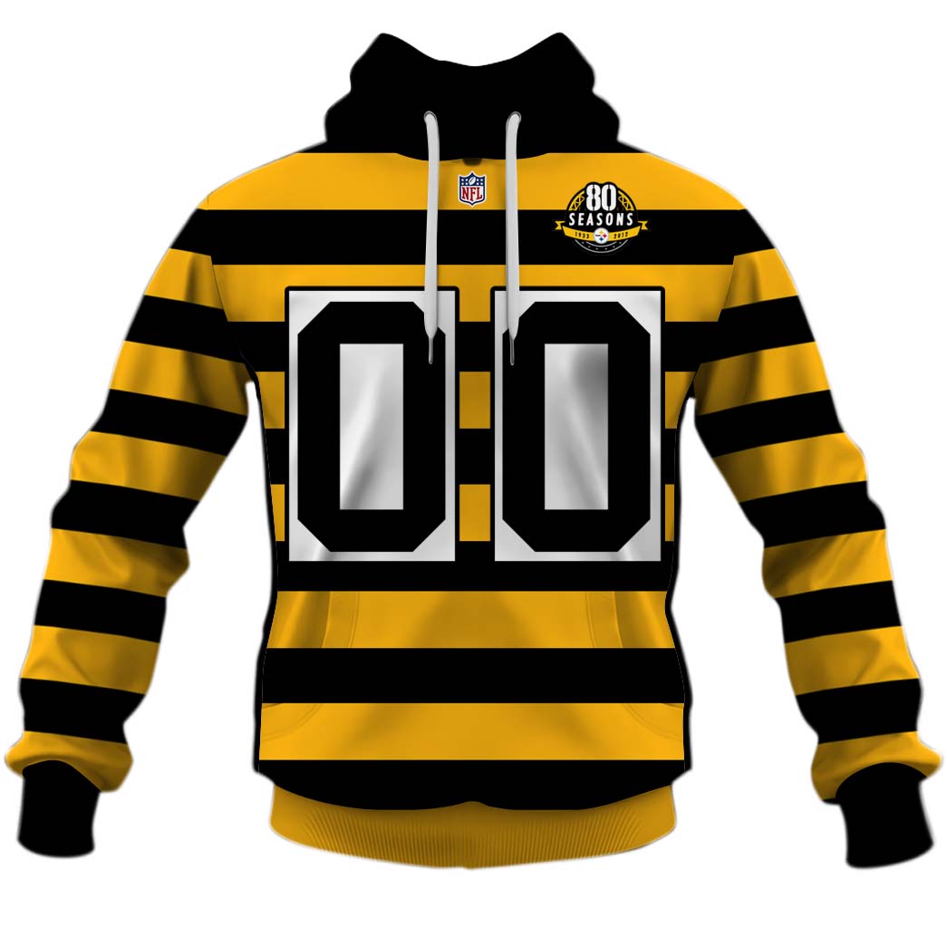 Personalized Pittsburgh Steelers Yellow/Black Alternate 80th Anniversary Throwback Jersey - WinGear.shop - Personalize Your Own New & Retro Sports Jerseys, Hoodies, T Shirts