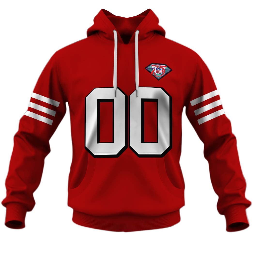 Personalized San Francisco 49ers 1994 75th Anniversary Vintage Red Jersey - WinGear.shop - Personalize Your Own New & Retro Sports Jerseys, Hoodies, T Shirts