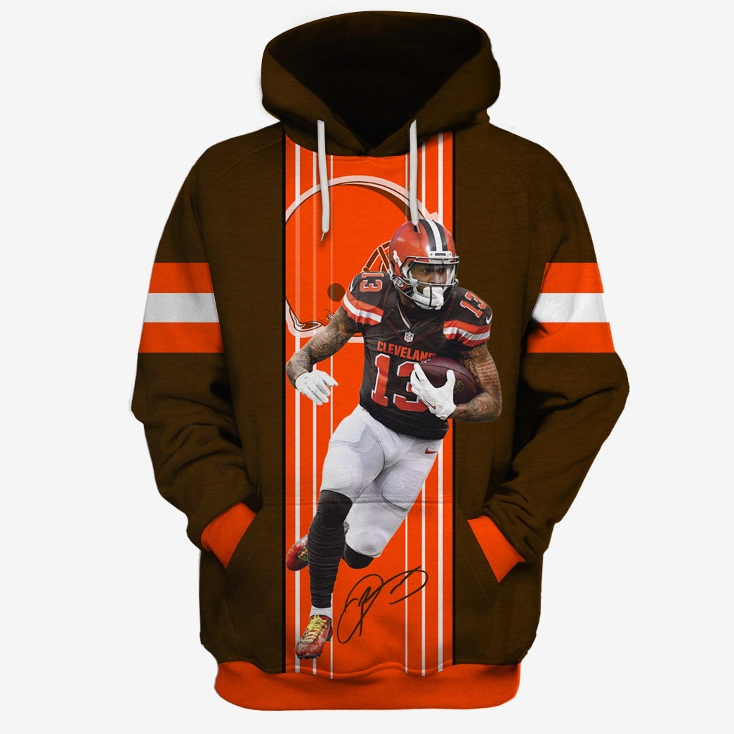 MEW-CB001 Cleveland Browns #13 Odell Beckham Jr Limited Edition 3D All Over Printed Shirts For Men & Women - WinGear.shop - Personalize Your Own New & Retro Sports Jerseys, Hoodies, T Shirts