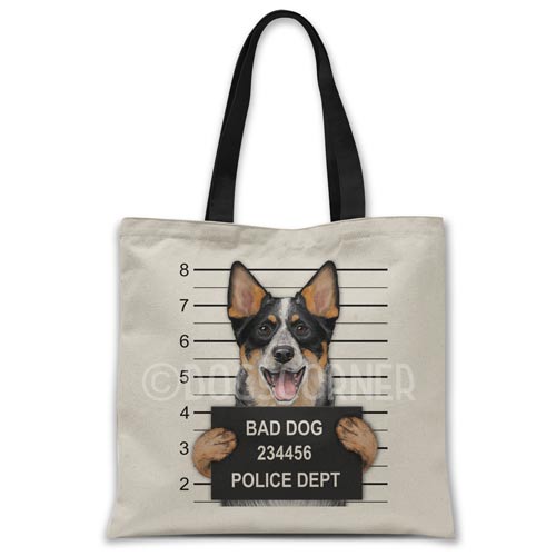 Australian Cattle Dog Mugshot Tote bag