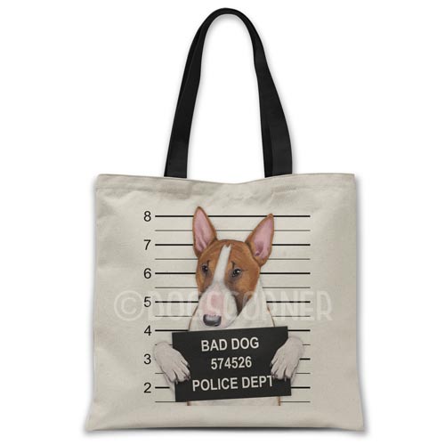 Bull Terrier Mugshot Tote bag