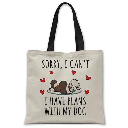 Sorry, I have plans with my dog (Papillon) Tote bag