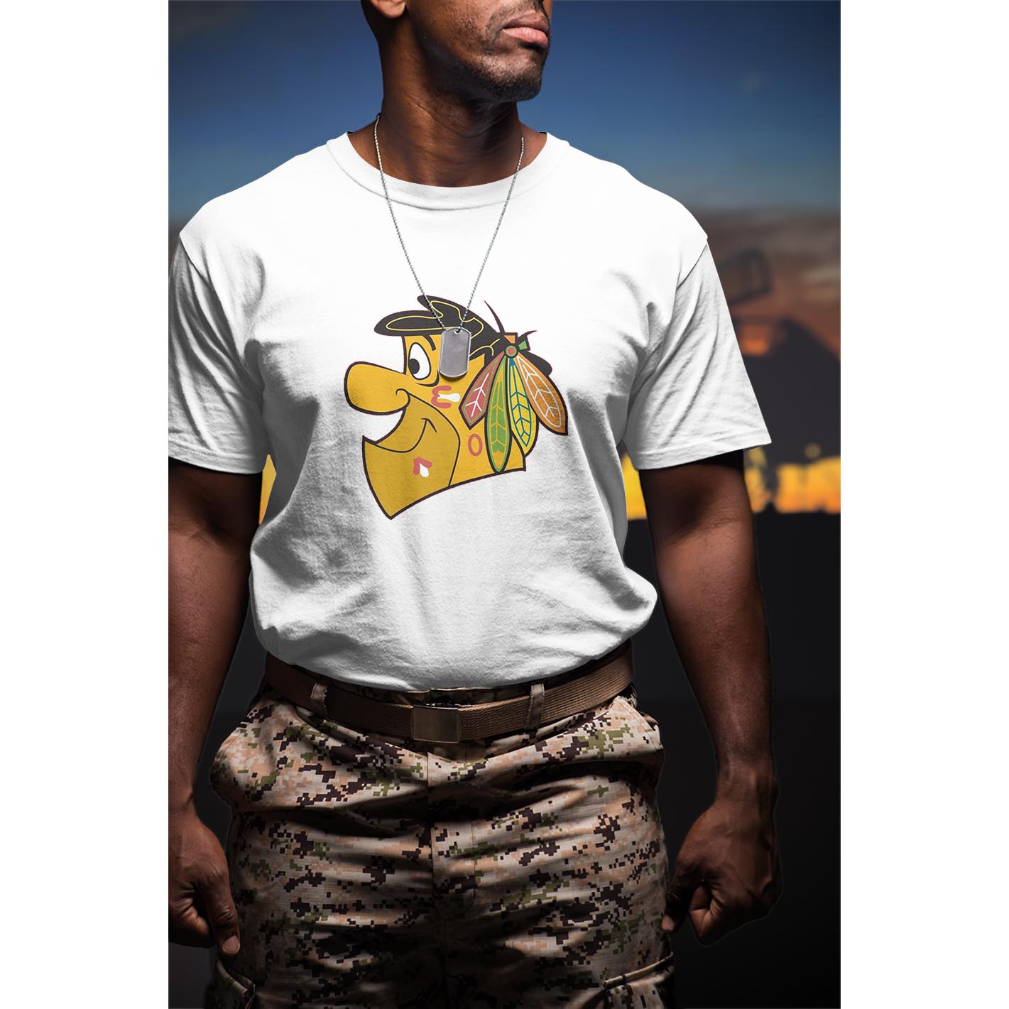 Tee shirt,Hoodie, Sweater cartoon character Chicago Blackhawks logo-Fred Flintstone