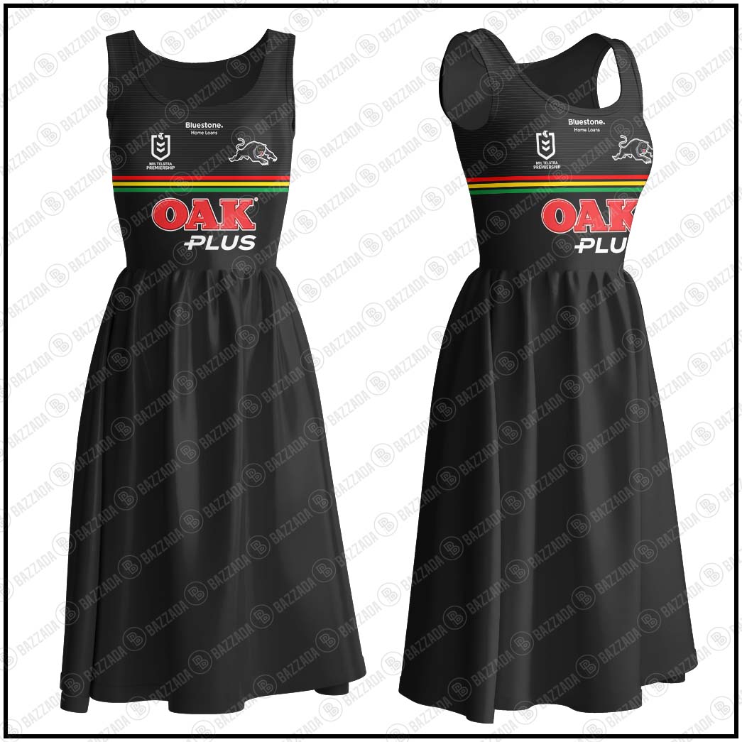 NRL Women's Clothing Penrith Panthers Bowknot Vest Dress- Personalize name & Number- WinGear.shop