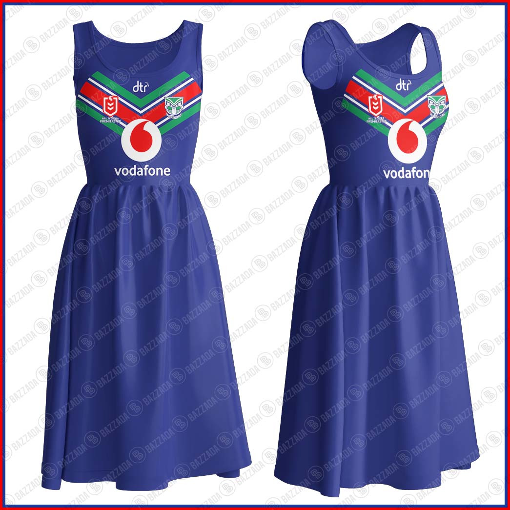 NRL Women's Clothing New Zealand Warriors Bowknot Vest Dress- Personalize name & Number- WinGear.shop
