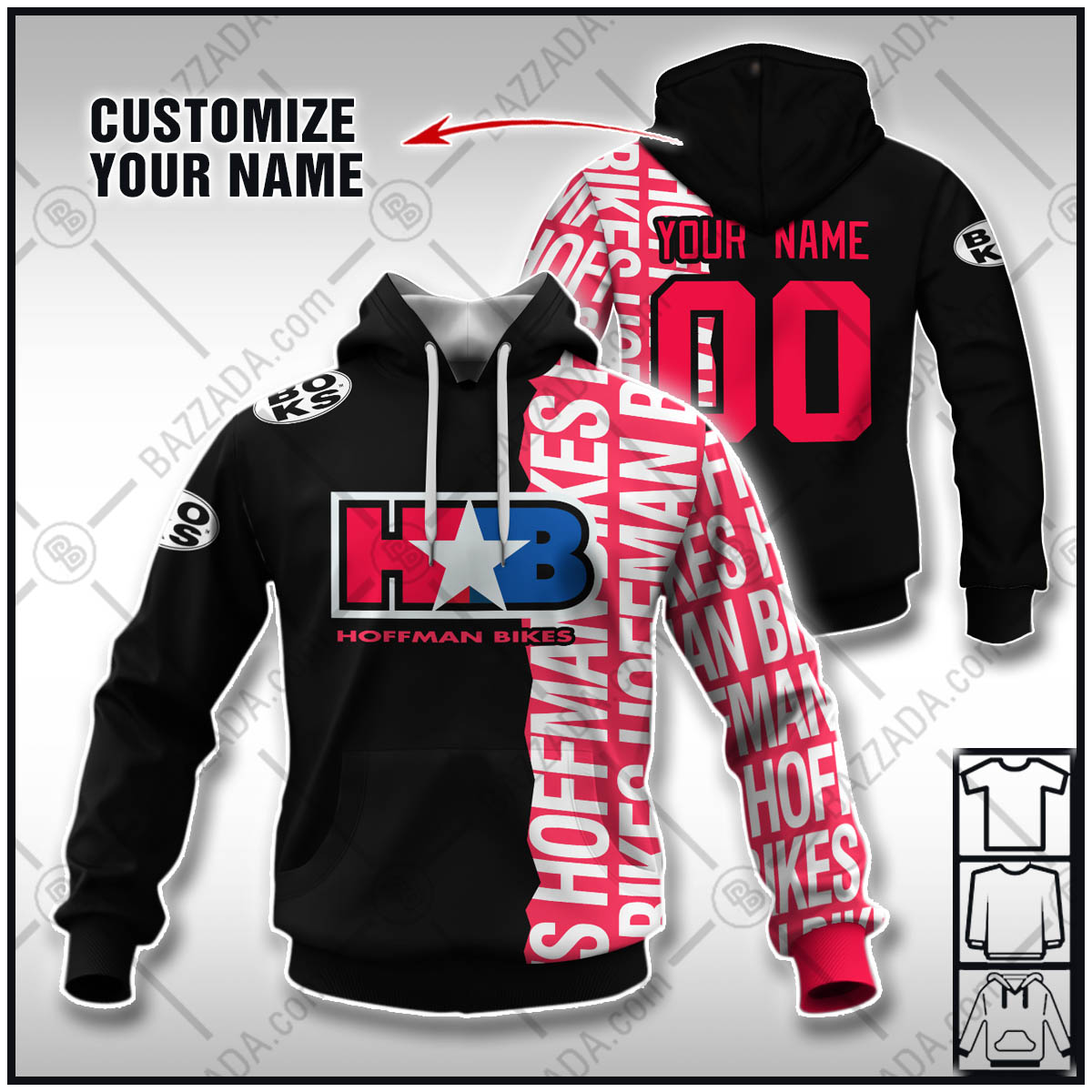 HOFFMAN TEAM OLD SCHOOL BIKE JERSEY CLASSIC BMX JERSEY RACE BIKE SHIRT VINTAGE- Personalize name and number