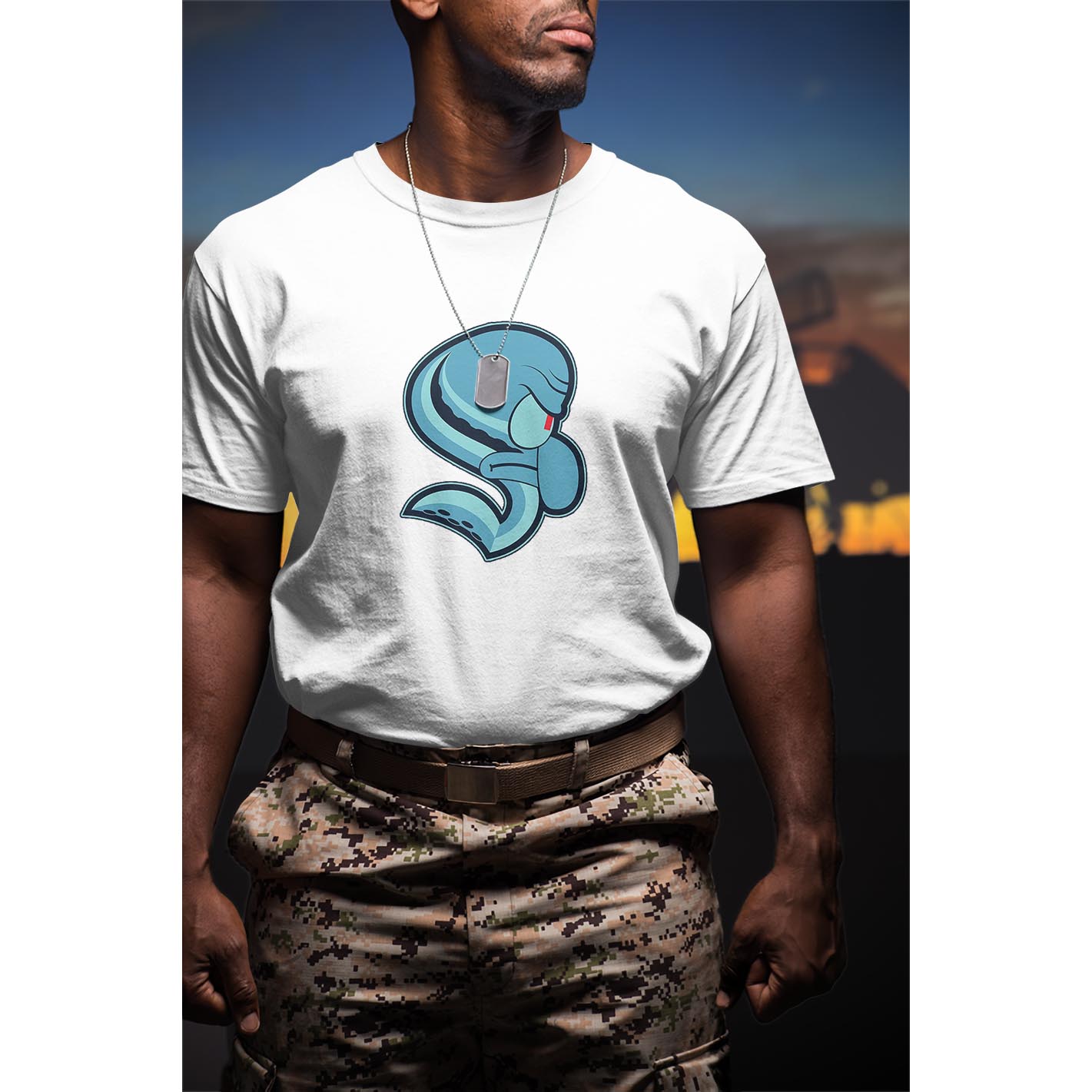 Tee shirt,Hoodie, Sweater cartoon character Seattle Kraken logo-Squidward