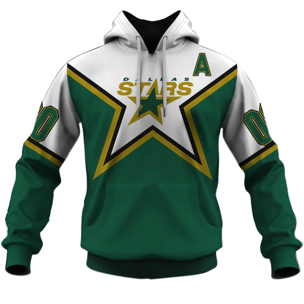 Personalized name and number Vintage NHL Dallas Stars Hockey Jersey 2000