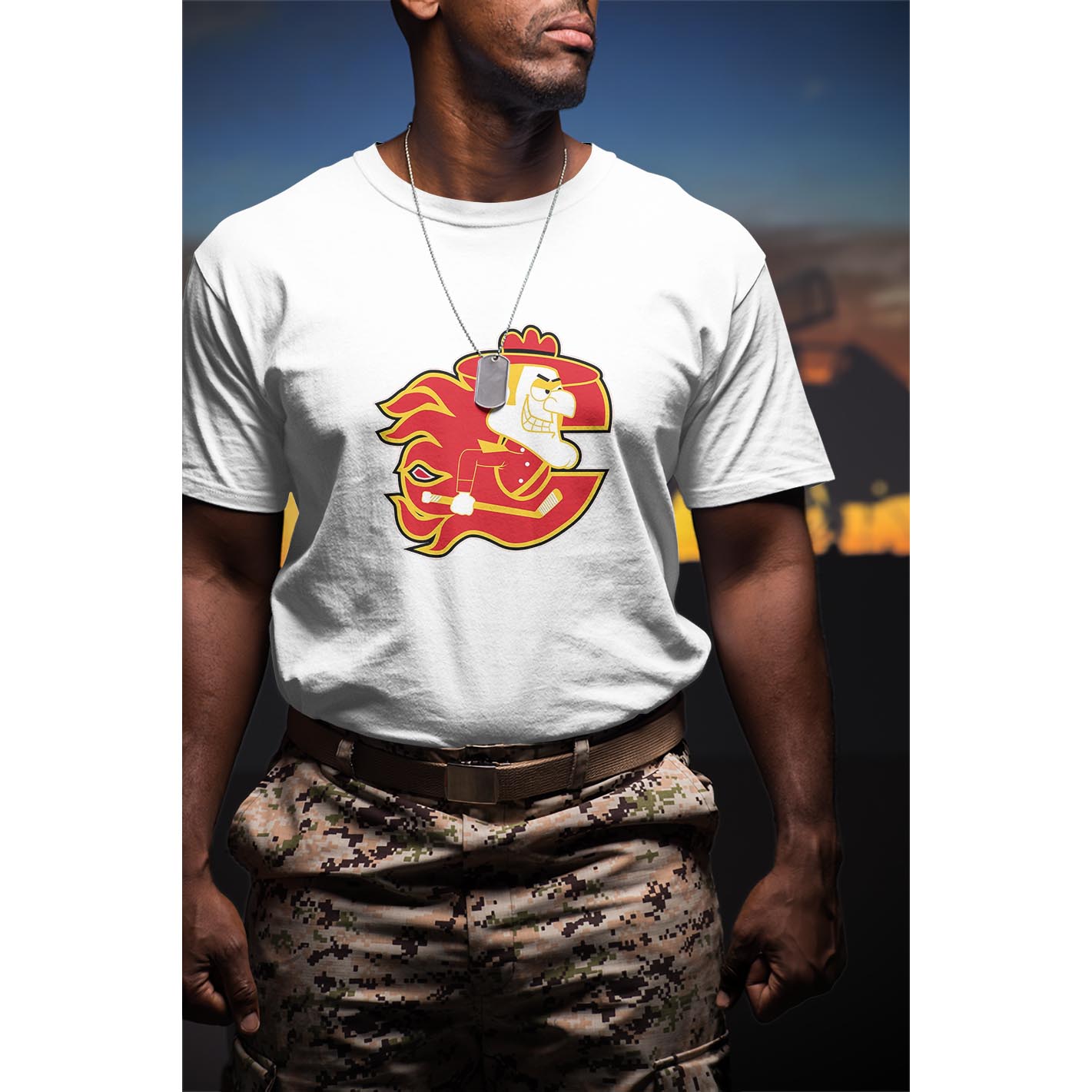 Tee shirt,Hoodie, Sweater cartoon character Calgary Flames logo-Dudley Do-Right