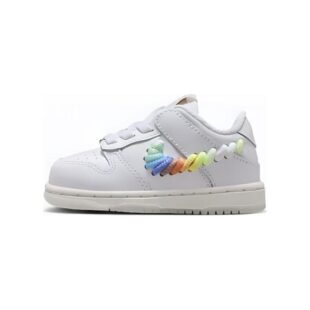 Nike Dunk Low SE Rainbow Lace Swoosh White FQ1924-100